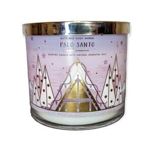 Bath & Body Works Palo Santo Wood 3 Wick Candle (Burned Once) 14.5 oz